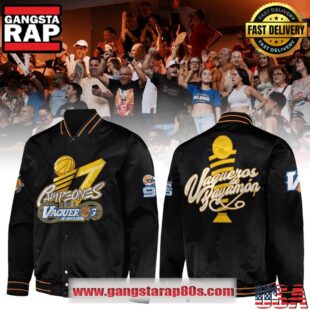 Vaqueros de Bayamon 17 Campeones BSN Black Baseball Jacket
