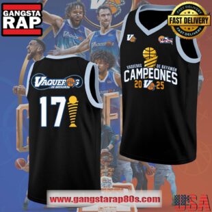 Vaqueros de Bayamon Champions Baloncesto Superior Nacional 2025 Black Basketball Jersey
