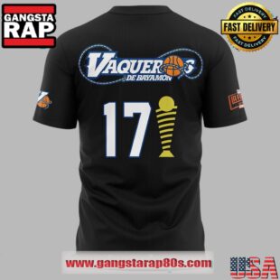 Vaqueros de Bayamon Champions Baloncesto Superior Nacional 2025 Black T Shirt