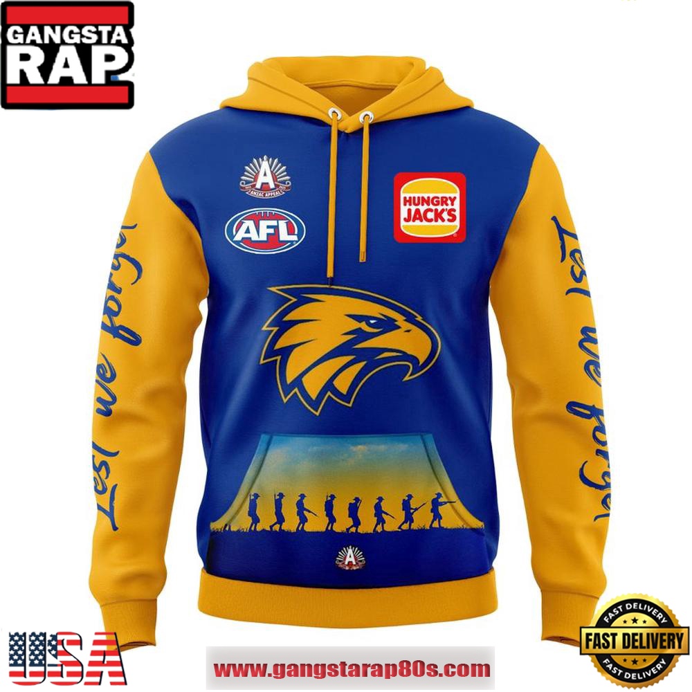 West Coast Eagles ANZAC Day 2025 Special Hoodie Shirt West Coast Eagles ANZAC Day 2025 Special Hoodie Shirt