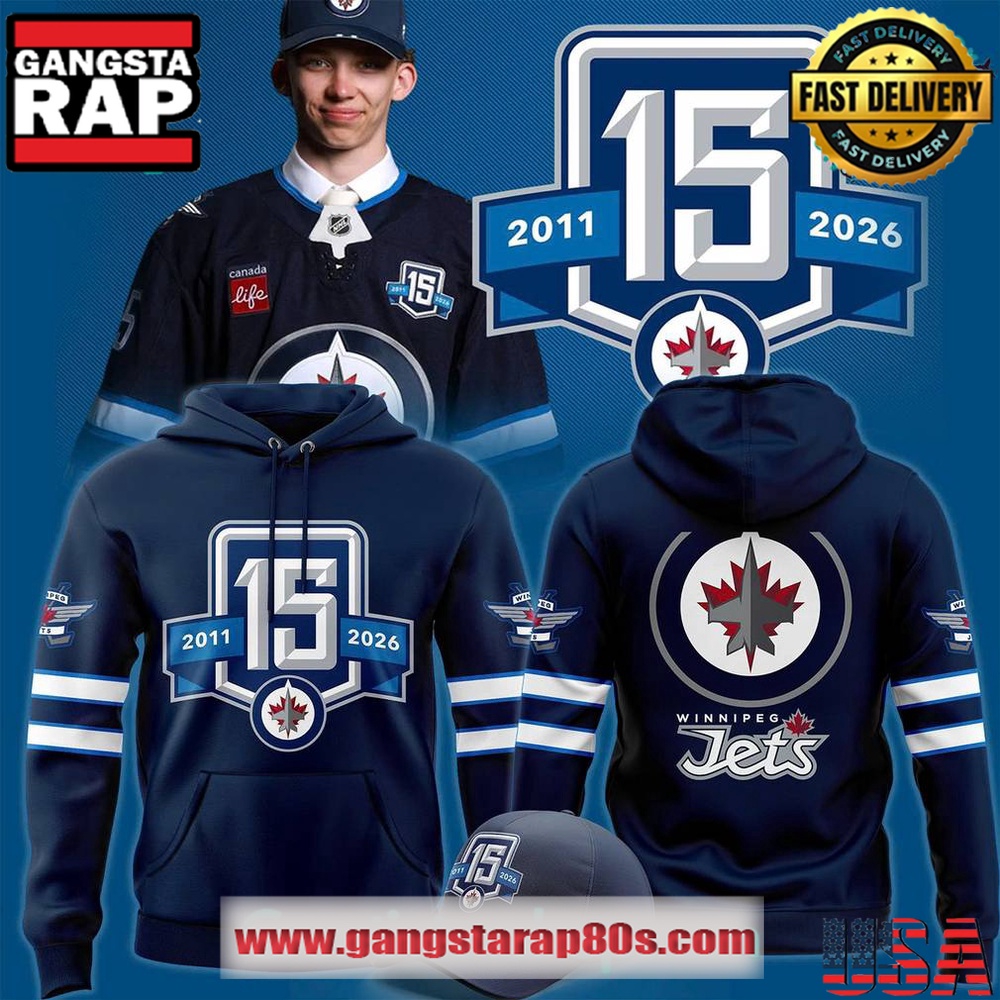 Winnipeg Jets 15th Anniversary Limited Edition Hoodie Shirt Winnipeg Jets 15th Anniversary Limited Edition Hoodie Shirt