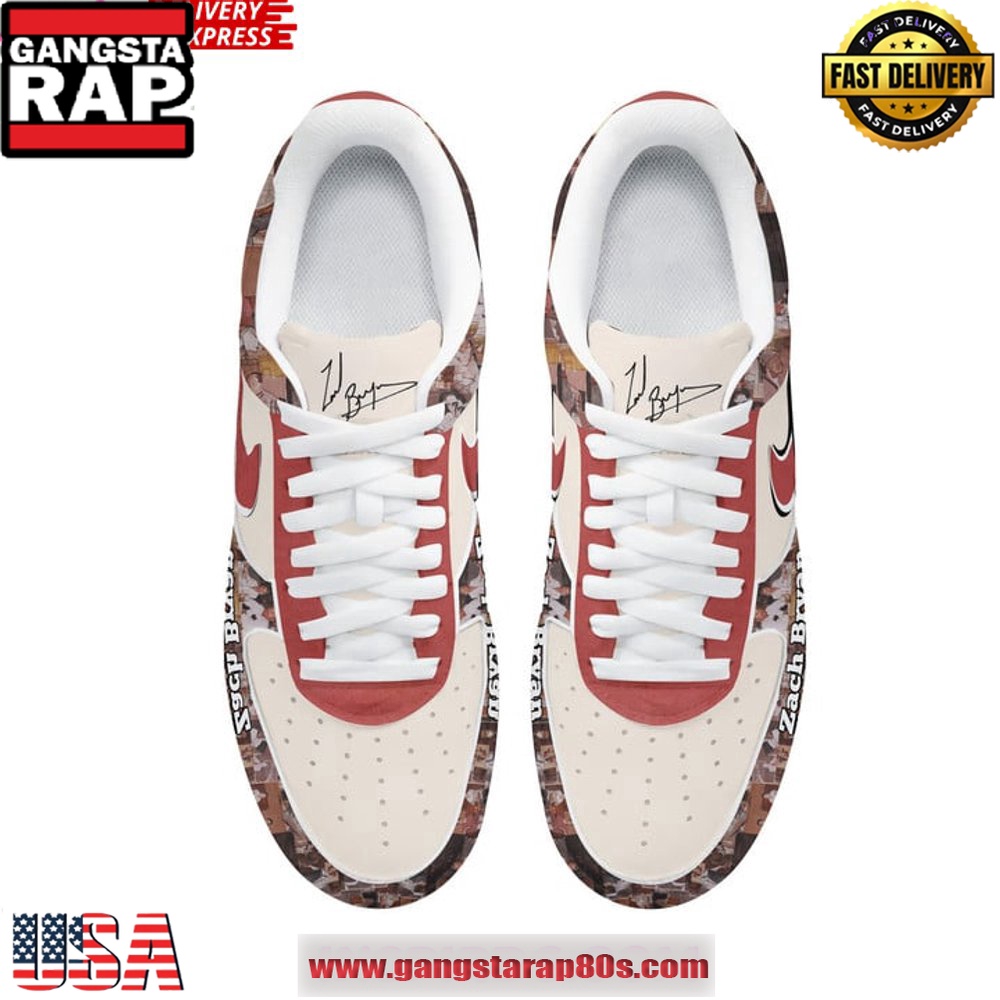 Zach Bryan Great American Bar Scene Air Force 1 Sneakers Shoes Zach Bryan Great American Bar Scene Air Force 1 Sneakers Shoes