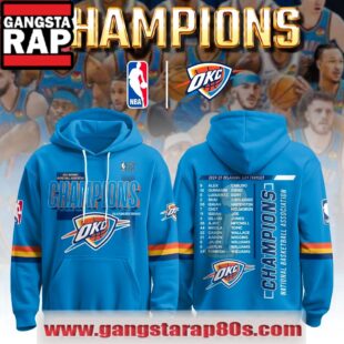 2024-25 Oklahoma City Thunder Champions NBA Unisex 3D Hoodie