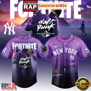 All Team MLB x Fortnite Daft Punk Experience Baseball Jersey Shirt