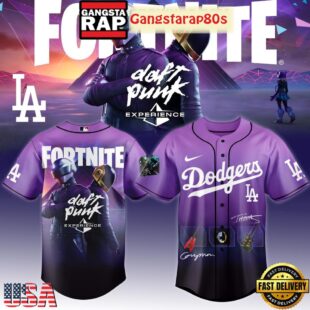 All Team MLB x Fortnite Daft Punk Experience Baseball Jersey Shirt