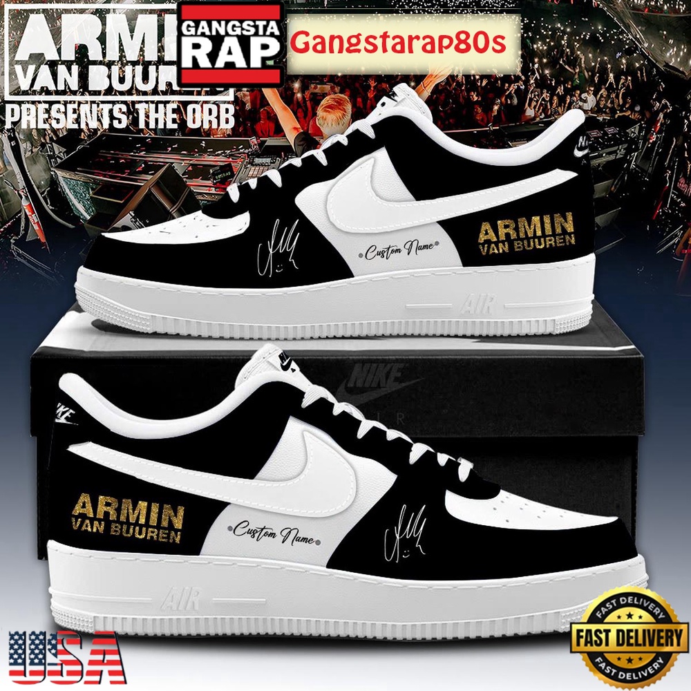 Armin Van Buuren Show The ORB Custom Air Force 1 Sneakers Shoes Armin Van Buuren Show The ORB Custom Air Force 1 Sneakers Shoes