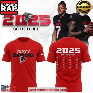 Atlanta Falcons New Season 2025 Schedule Red 3Dshirt