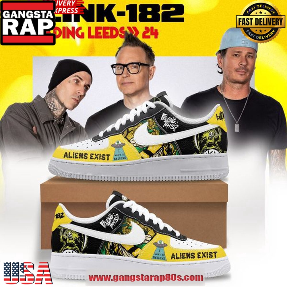 Blink-182 Aliens Exist New Edition Air Force 1 Sneakers Shoes Blink-182 Aliens Exist New Edition Air Force 1 Sneakers Shoes