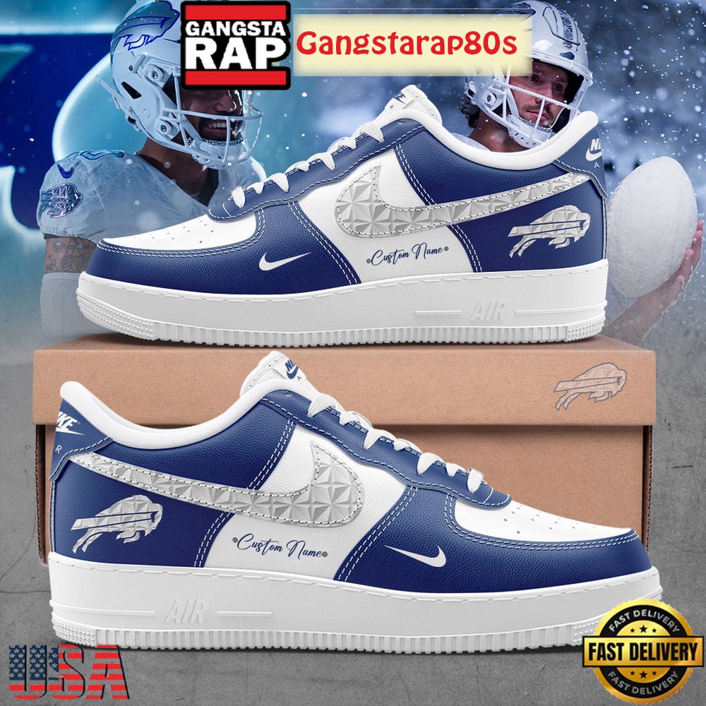 Buffalo Bills Cold Front Rivalries Uniform 2025 Custom Air Force 1 Sneakers Shoes Buffalo Bills Cold Front Rivalries Uniform 2025 Custom Air Force 1 Sneakers Shoes
