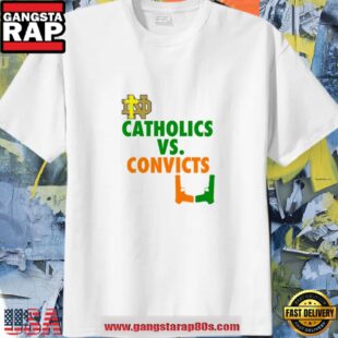 Catholics Vs Convicts College Football White T Shirt