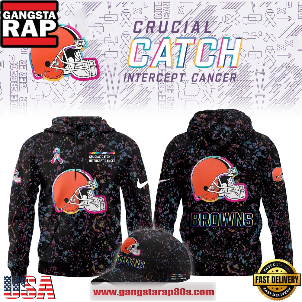 Cleveland Browns Crucial Catch Intercept Cancer 2025 Limited Edition Hoodie Shirt Cleveland Browns Crucial Catch Intercept Cancer 2025 Limited Edition Hoodie Shirt