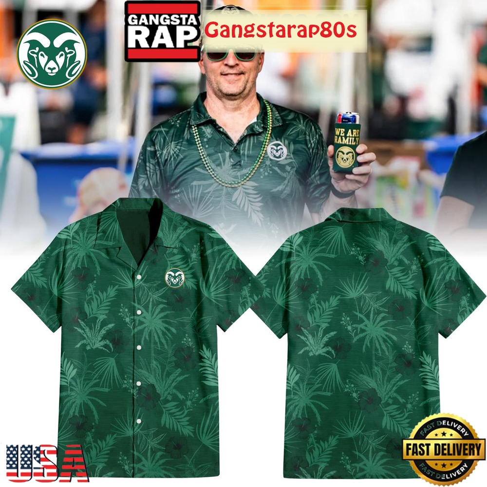 Colorado State Rams New Collection Green Hawaiian Unisex 3D Shirt Colorado State Rams New Collection Green Hawaiian Unisex 3D Shirt