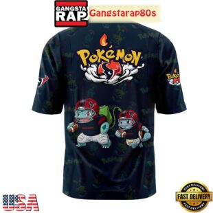 Houston Texans x Pokemon Go 2025 Black New Design Football Jersey