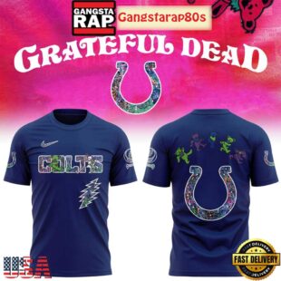 Indianapolis Colts Celebration Grateful Dead 60 Years Night Unisex 3D Shirt