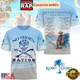 Kenny Chesney Book Tour No Shoes Nation 2025 T Shirt