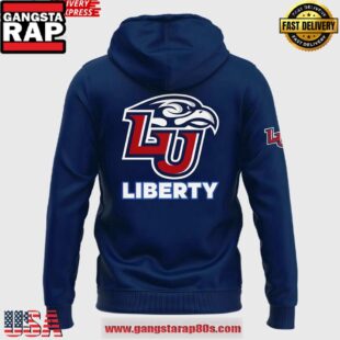 Liberty Flames Football Navy Uniform Hoodie Shirt
