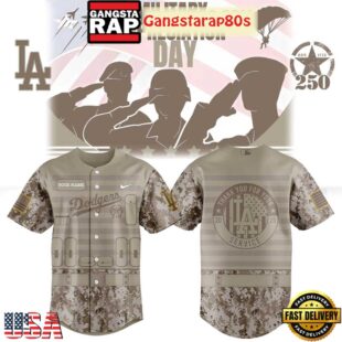 Los Angeles Dodgers Military Appreciation 250th Anniversary 2025 Baseball Jersey