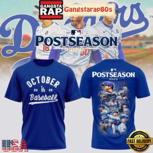 Los Angeles Dodgers MLB Postseason 2025 Blue Unisex 3D Shirt
