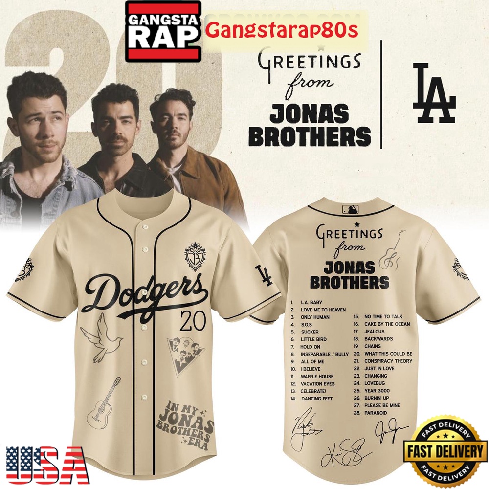 Los Angeles Dodgers x Greetings From Jonas Brothers Baseball Jersey Shirt Los Angeles Dodgers x Greetings From Jonas Brothers Baseball Jersey Shirt