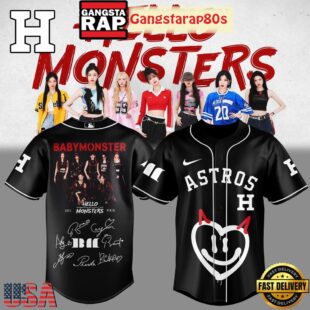 MLB All Team x Babymonster Hello Monsters Tour 2025 Baseball Jersey Shirt