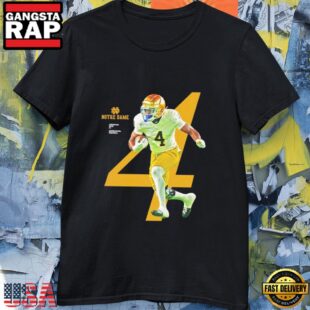 NCAA Jeremiyah Love 4 Notre Dame Fighting Irish 2025 T Shirt