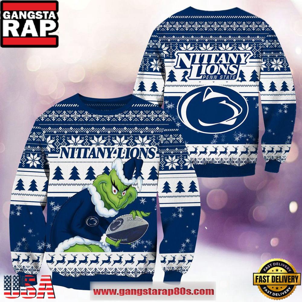 NCAA Penn State Nittany Lions x Grinch New Design Ugly Xmas Sweater NCAA Penn State Nittany Lions x Grinch New Design Ugly Xmas Sweater