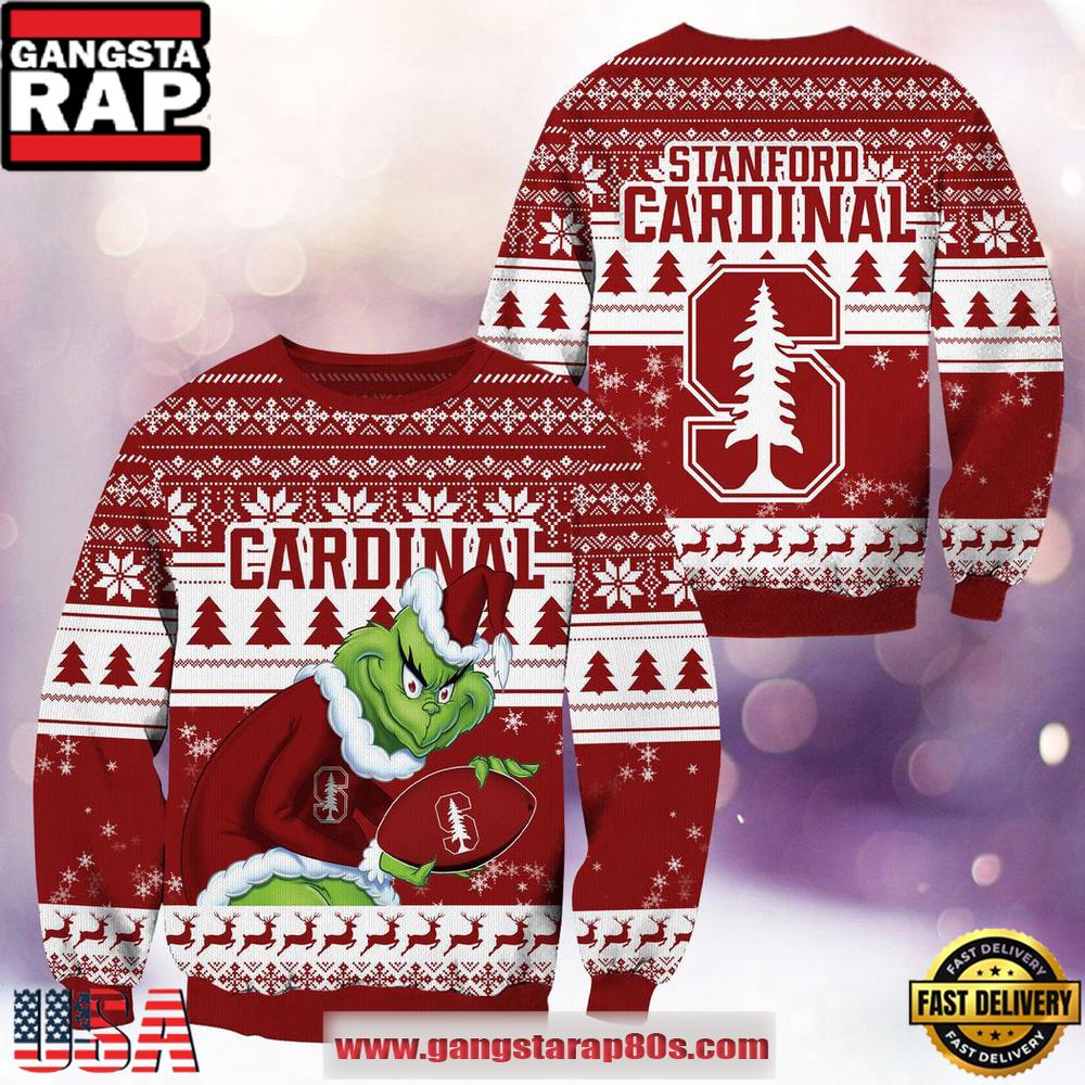 NCAA Stanford Cardinal x Grinch New Design Ugly Xmas Sweater NCAA Stanford Cardinal x Grinch New Design Ugly Xmas Sweater