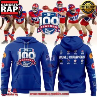 New York Giants 100Th Limited Edition Hoodie Shirt