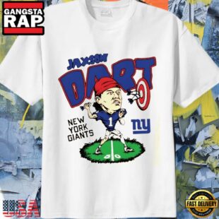 New York Giants Jaxson Dart Player Caricature 2025 T Shirt