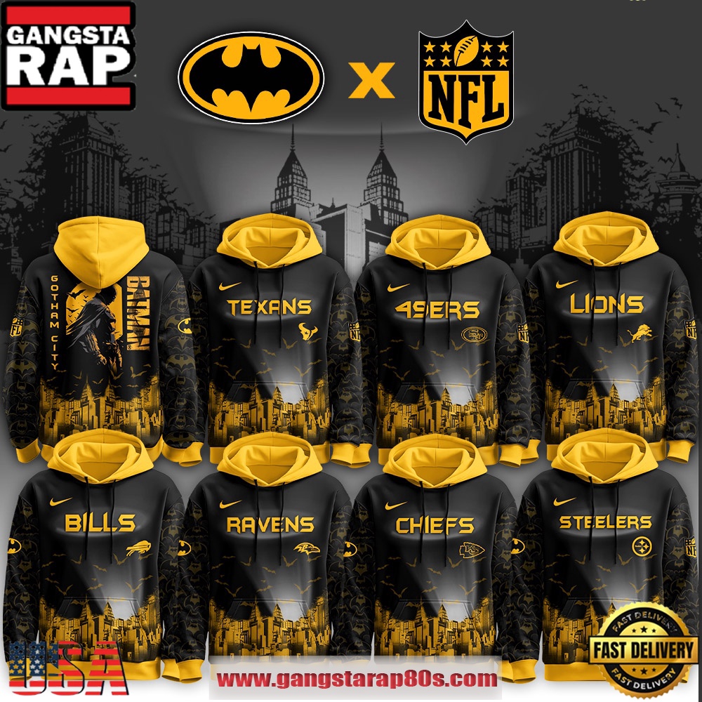 NFL All Team x Batman Halloween Special Edition Hoodie Shirt FootBall Fans NFL All Team x Batman Halloween Special Edition Hoodie Shirt FootBall Fans