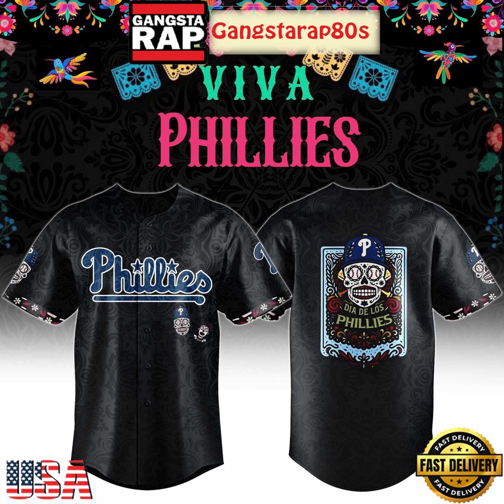 Philadelphia Phillies Dia De Los Phillies Night 2025 Baseball Jersey Philadelphia Phillies Dia De Los Phillies Night 2025 Baseball Jersey