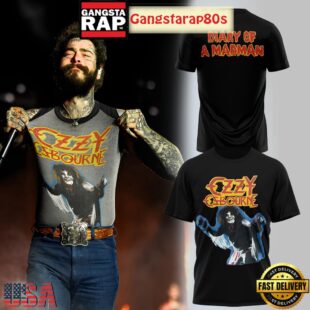 Postmalone x Ozzy Osbourne Diary Of A Madman Unisex 3D Shirt