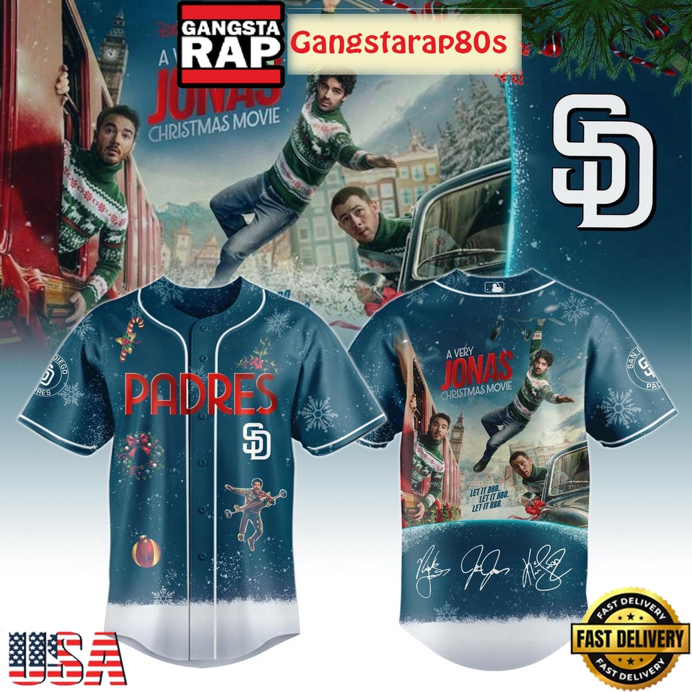 San Diego Padres x A Very Jonas Christmas Movie 2025 Baseball Jersey Shirt San Diego Padres x A Very Jonas Christmas Movie 2025 Baseball Jersey Shirt