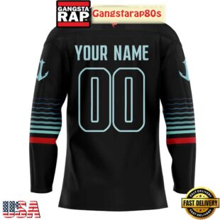 Seattle Kraken Darkness New Season Custom Hockey Jersey