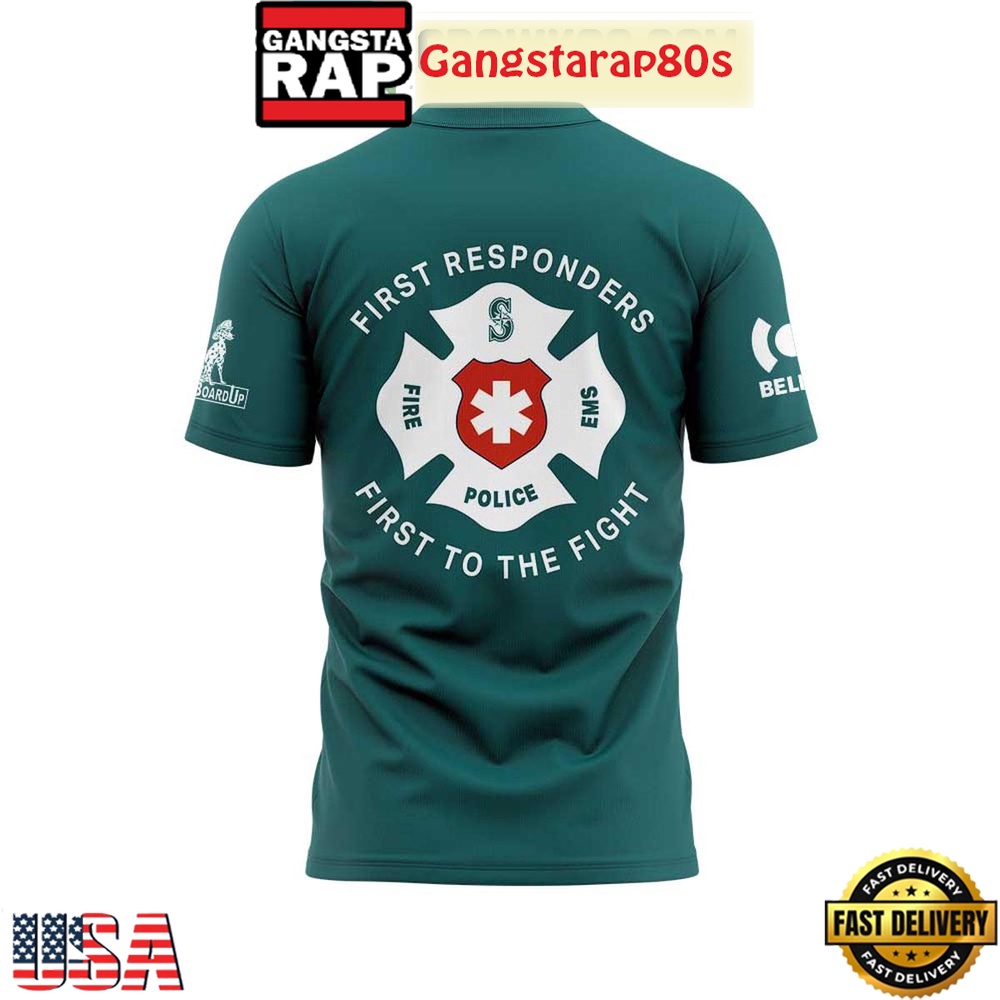 Seattle Mariners First Responders Day All Over Print T Shirt