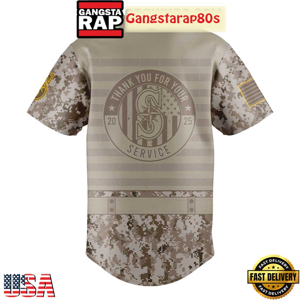 Seattle Mariners Military Appreciation 250th Anniversary 2025 Baseball Jersey