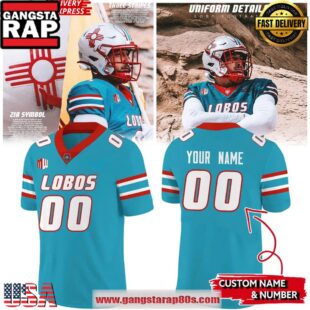 Special New Mexico Lobos The Turquoise Uniform 2025 Custom Football Jersey