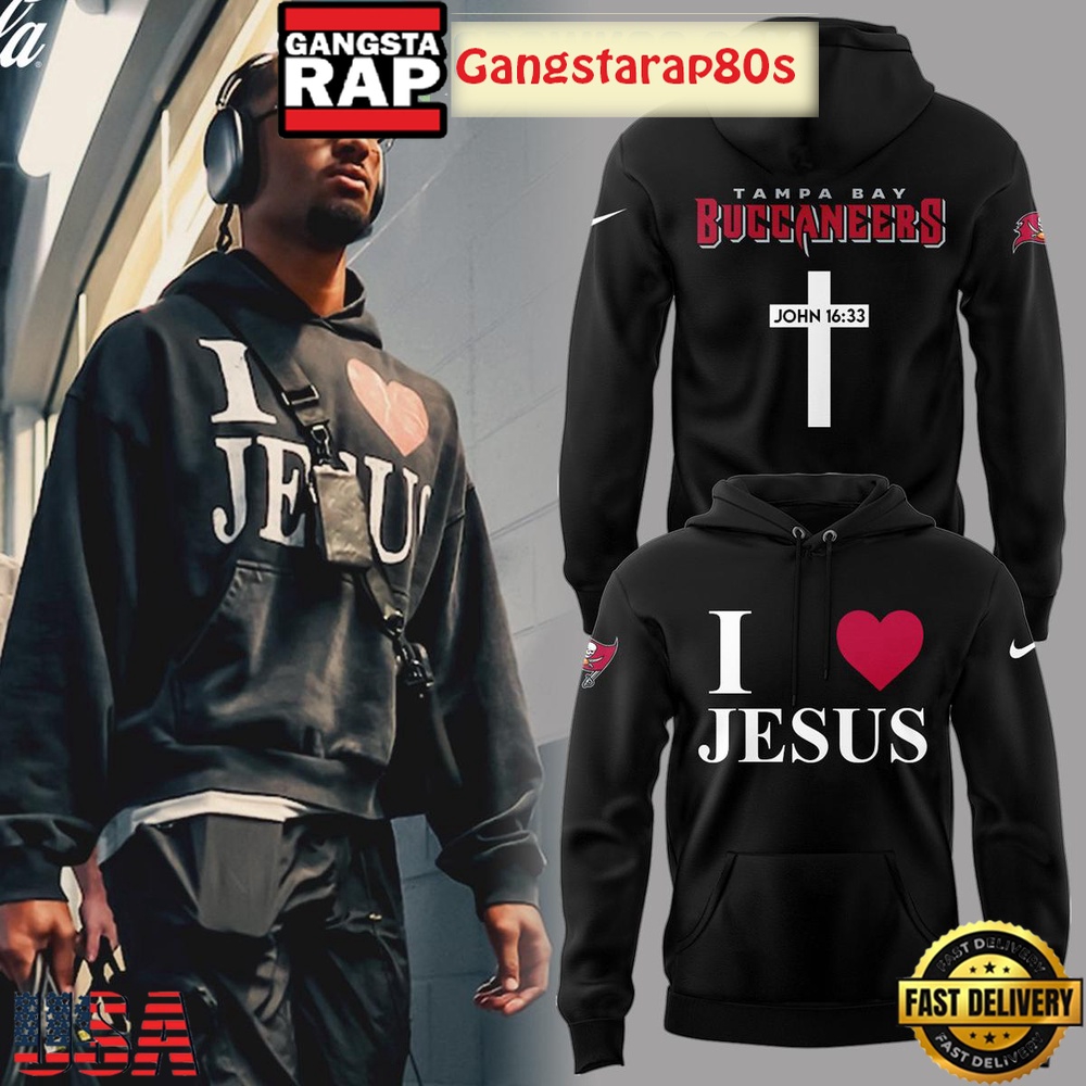 Tampa Bay Buccaneers I Love Jesus Unisex 3D Hoodie Tampa Bay Buccaneers I Love Jesus Unisex 3D Hoodie