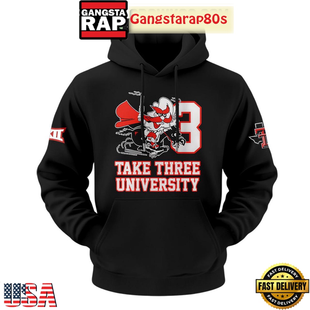 Texas Tech Red Raiders Take Three University Wreckem Unisex 3D Hoodie Texas Tech Red Raiders Take Three University Wreckem Unisex 3D Hoodie