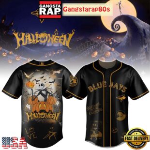Toronto Blue Jays The Nightmare Before Christmas Jack Skellington Halloween Baseball Jersey Shirt