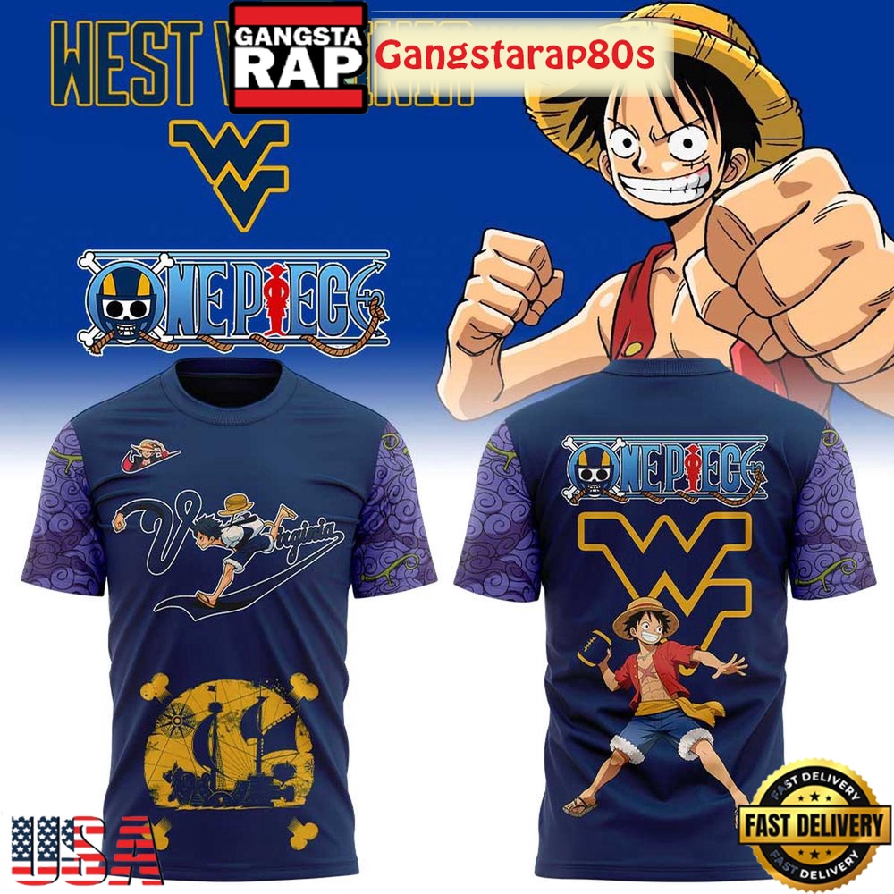 West Virginia Mountaineers x One Piece 2025 All Over Print Hoodie West Virginia Mountaineers x One Piece 2025 All Over Print Hoodie