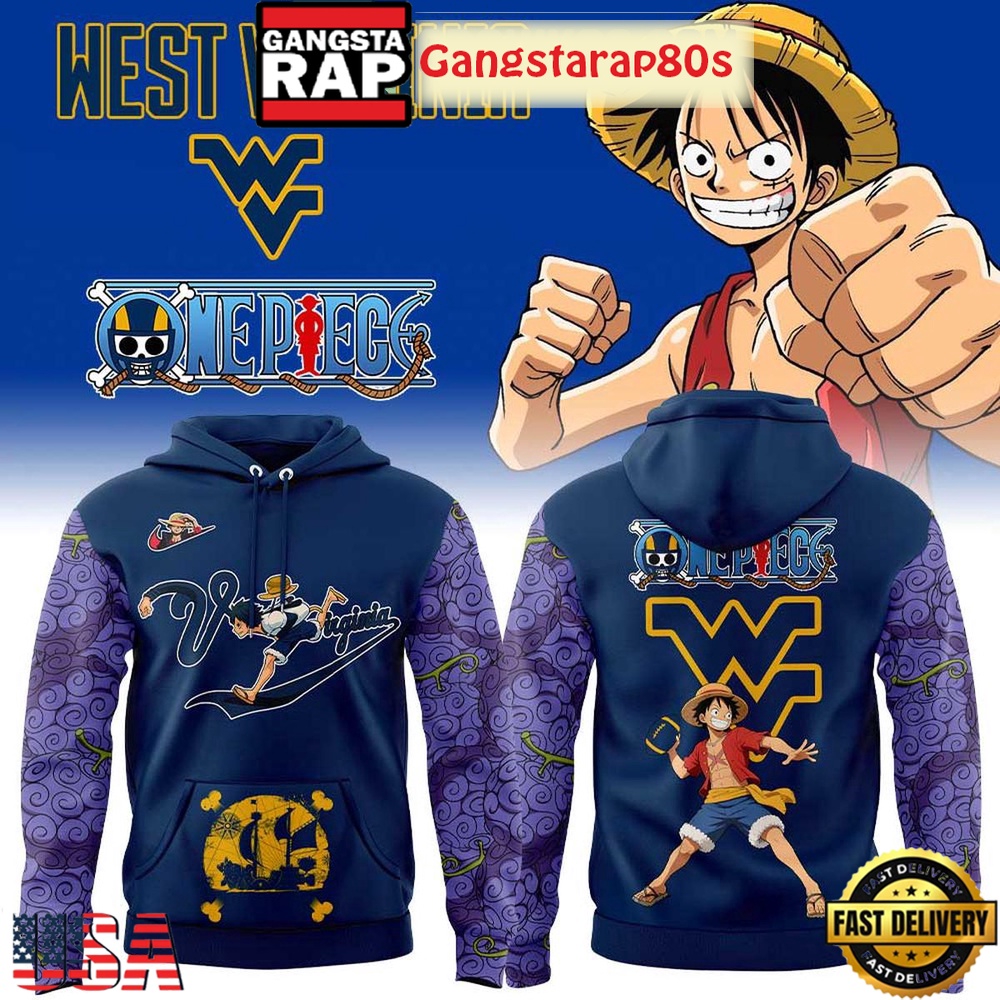 West Virginia Mountaineers x One Piece 2025 All Over Print Hoodie West Virginia Mountaineers x One Piece 2025 All Over Print Hoodie