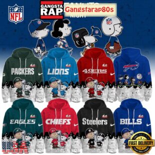 All NFL Team x Peanuts Snoopy Chirstmas Special Edition All Over Print Hoodie