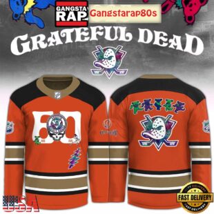 Anaheim Ducks x Grateful Dead 60 Years Special Edition Hockey Jersey