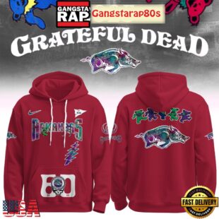 Arkansas Razorbacks Grateful Dead 60 Years 2025 Special Edition All Over Print Hoodie