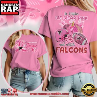 Atlanta Falcons NFL In October We Wear Pink And Watch 2025 Women's Shirt