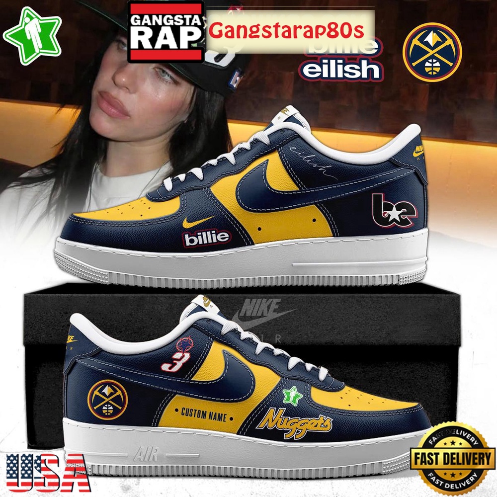 Billie Eilish x Denver Nuggets 2025 Air Force 1 Sneakers Shoes Billie Eilish x Denver Nuggets 2025 Air Force 1 Sneakers Shoes