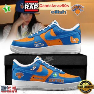 Billie Eilish x New York Knicks 2025 Custom Air Force 1 Sneakers Shoes