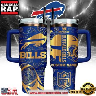 Buffalo Bills Custom Stanley Quencher Tumbler With Handle 40oz