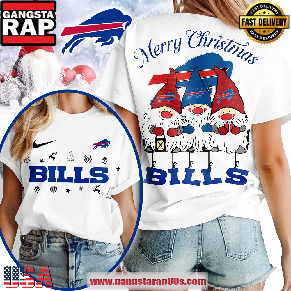 Buffalo Bills NFL Gnome Merry Christmas Women's 3D Shirt